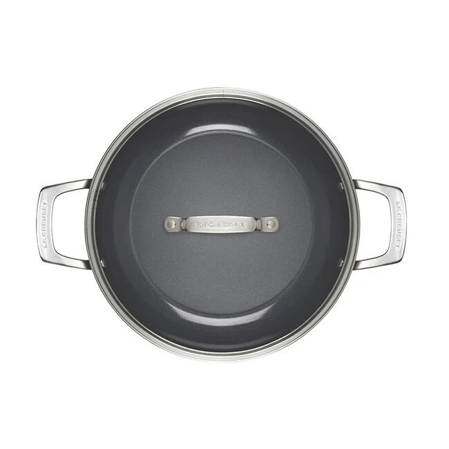 Le Creuset 3 1/2 Qt. Essential Non-Stick Ceramic Shallow Braiser w/Glass Lid