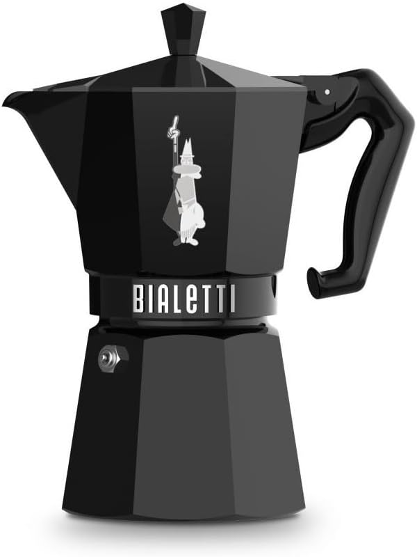 Bialetti Moka Exclusive Stovetop Espresso Maker 6 Cups - Black