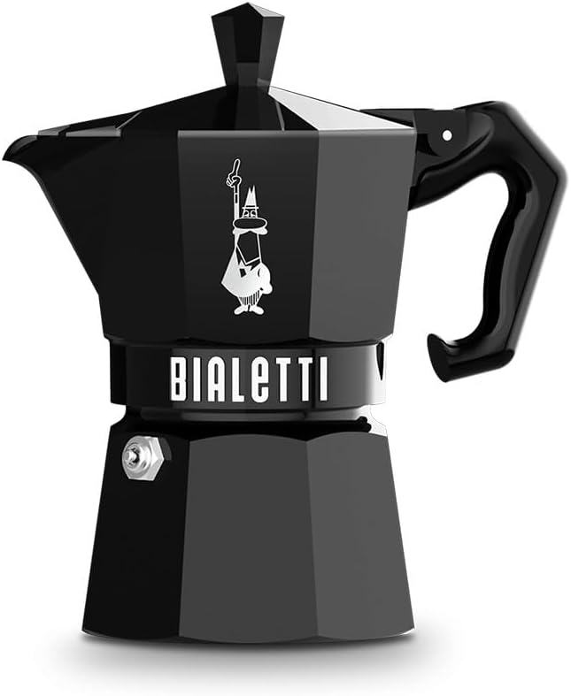 Bialetti Moka Exclusive Stovetop Espresso Maker 3 Cups - Black