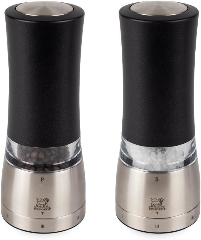 Peugeot Daman Duo Electric u'Select Iridescent Black Salt & Pepper Mill Set - 16cm/6.3"