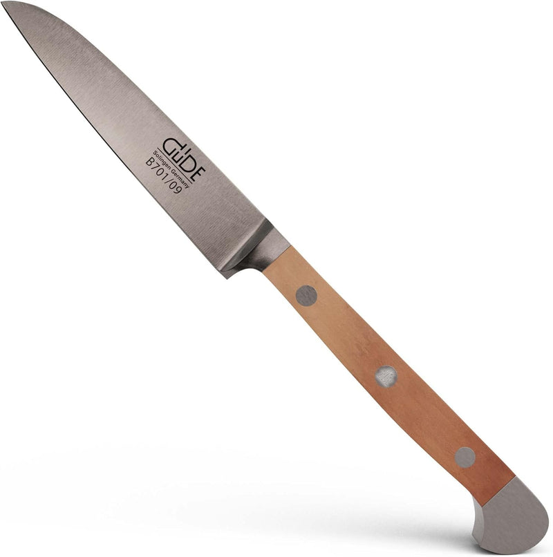 Güde Alpha Pear Series - 3" Forged Double Bolster Paring Knife, Luxury Pear Wood Handle