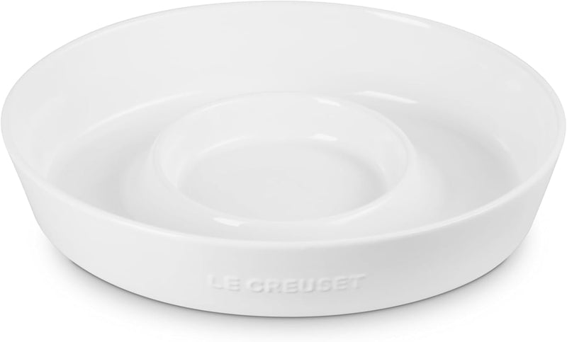 Le Creuset 13" Chip and Dip Platter - White