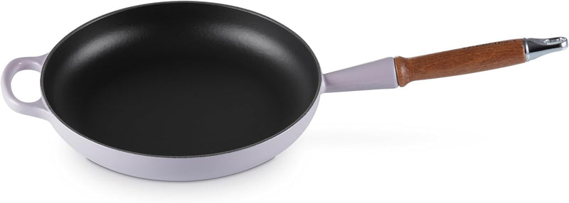 Le Creuset 10 1/4" Signature Round Enameled Cast Iron Alphine Wood Handle Fry Pan - Shallot