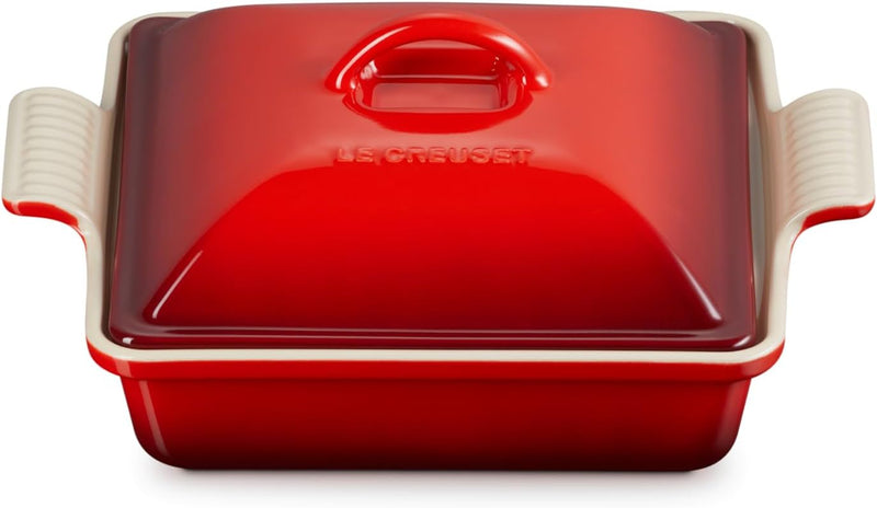 Le Creuset 2 Qt. Heritage Covered Square Casserole - Cerise