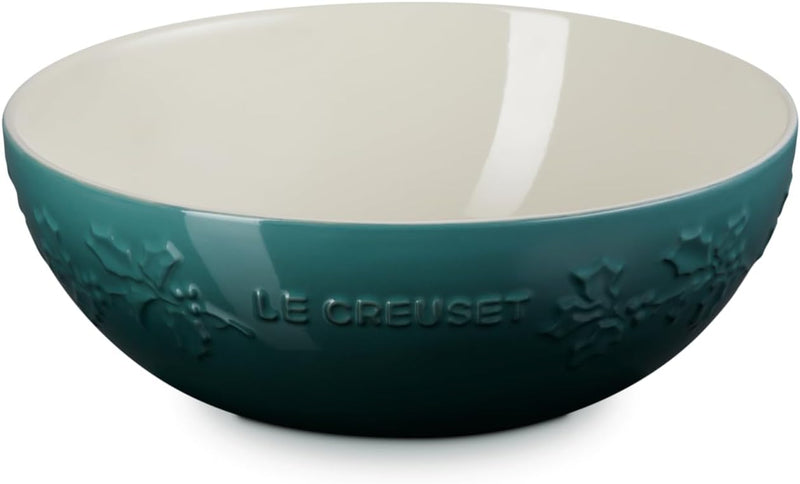 Le Creuset 4 Qt. Stoneware Holly Embossed Multi Bowl - Artichaut