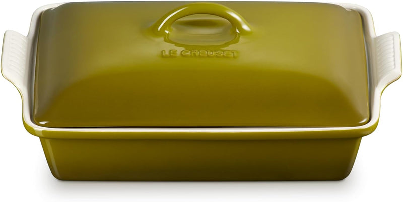 Le Creuset 4 Qt. (12" x 9") Heritage Covered Rectangular Casserole - Olive