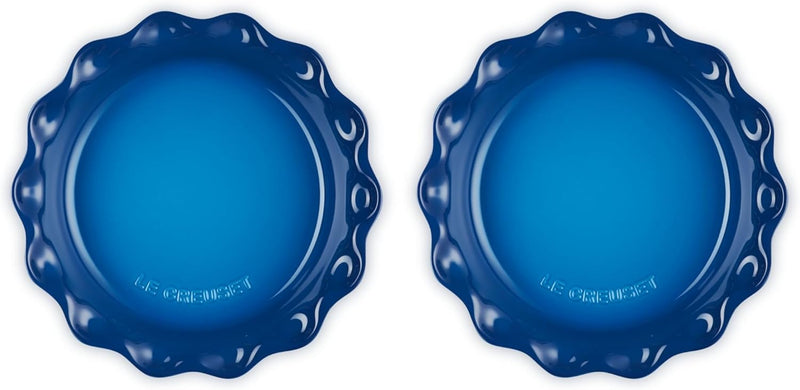 Le Creuset Set of 2 - 9" Heritage Fluted Pie Dish - Marseille