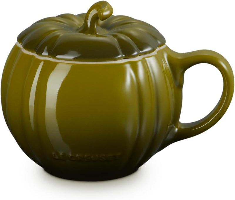 Le Creuset 14 oz. Pumpkin Mug w/Lid - Olive