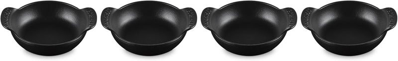 Le Creuset Set of 4 - 1/3 Qt. Mini Round Braiser - Gourmand Collection - Matte Black