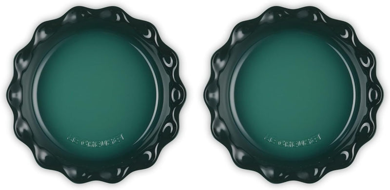 Le Creuset Set of 2 - 9" Heritage Fluted Pie Dish - Artichaut