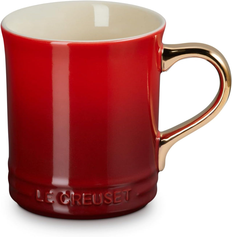 Le Creuset 14 oz. Vancouver Mug w/Gold Metallic Handle - Cerise