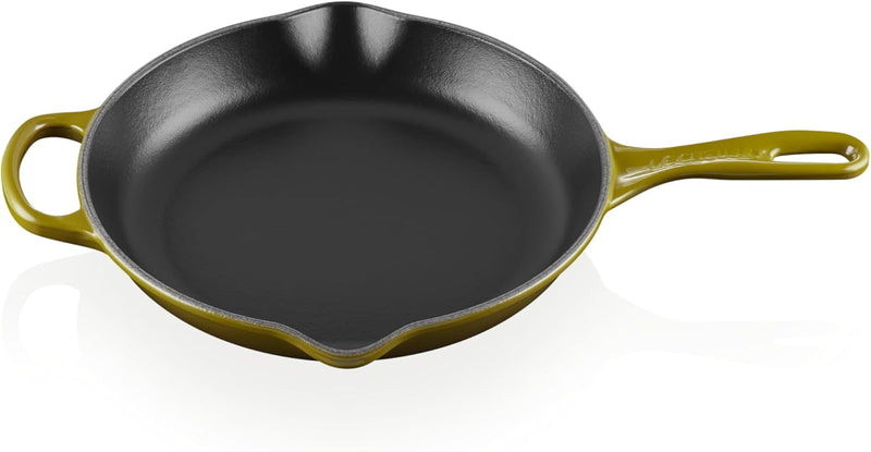 Le Creuset 10 1/4" (1 3/4 Qt.) Signature Cast Iron Handle Skillet - Olive