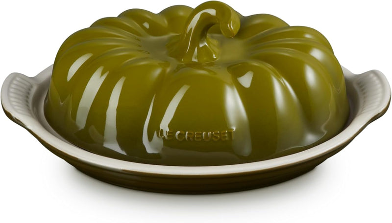 Le Creuset Figural Pumpkin Butter Dish - Olive