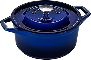 Swiss Diamond Cast Iron 5 Qt. Round Casserole - Saphir Bleu