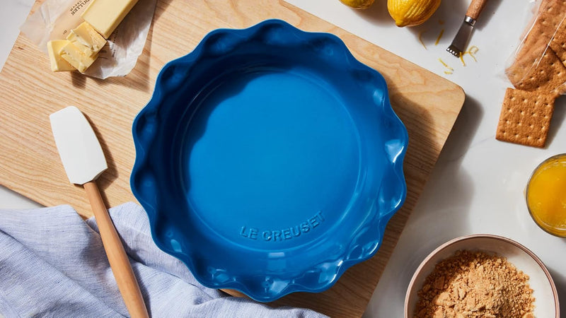 Le Creuset Set of 2 - 9" Heritage Fluted Pie Dish - Marseille