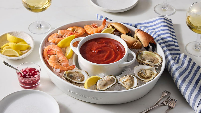 Le Creuset 13" Chip and Dip Platter - Oyster