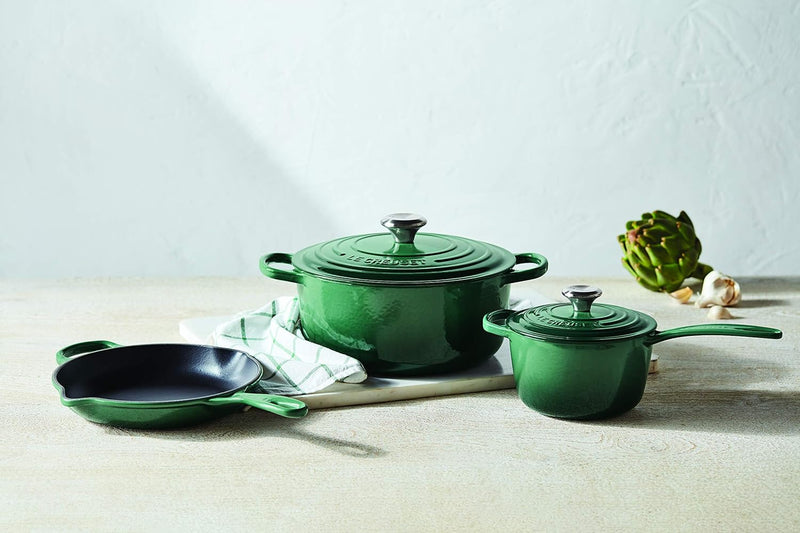 Le Creuset 5-Piece Signature Enameled Cast Iron Cookware Set w/Stainless Steel Knob - Artichaut