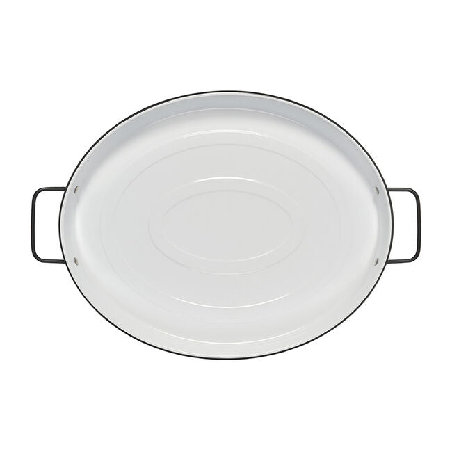 Le Creuset 20" Everyday Enamel on Steel Oval Serving Tray - Alpine Outdoor Collection - White