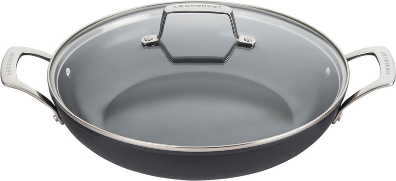 Le Creuset 3.9 Qt. Essential Non-Stick Ceramic Shallow Braiser w/Glass Lid