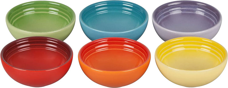 Le Creuset Set of 6 - 2 oz. Pinch Bowl Gift Set -  Multi Color